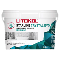 Эпоксидная затирочная смесь STARLIKE COLOR CRYSTAL EVO полупрозрачная для мозаики, S.700 Crystal, 2,5 кг, LITOKOL